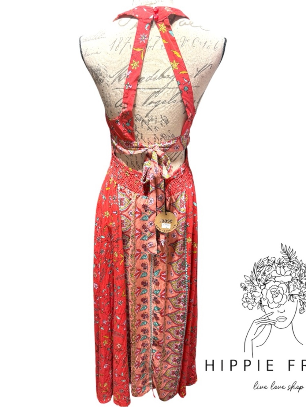 JAASE ENDLESS SUMMER MAXI DRESS IN RED PRINT Size M - Picture 5 of 6